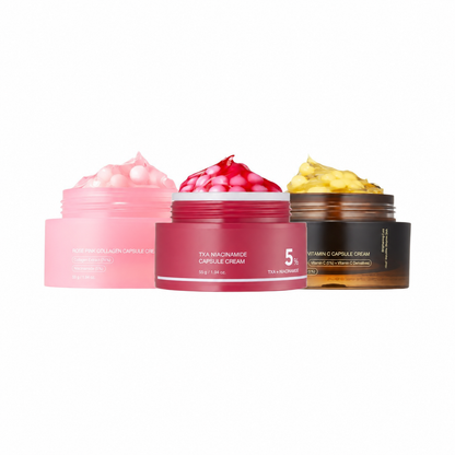 Mix & Match Boba Cream Set | Korean Capsule Creams for Glow, Hydration & Uneven Skin Tone