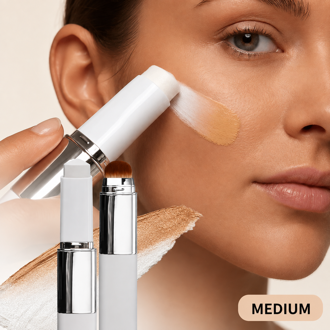 🎉BUY 1 GET 1 FREE🎉Color-Changing Foundation Stick with Collagen Capsules - Dual-Ended with Detachable Brush