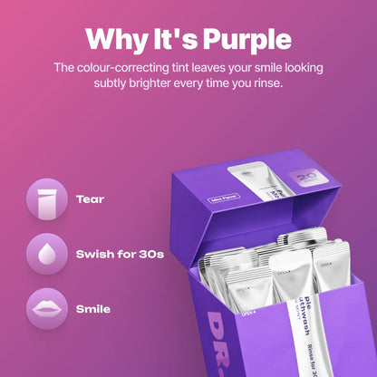 Nexisify Purple Mouthwash - Sachets 20 Pack - Peroxide-Free - Alcohol Free - Vegan Mint