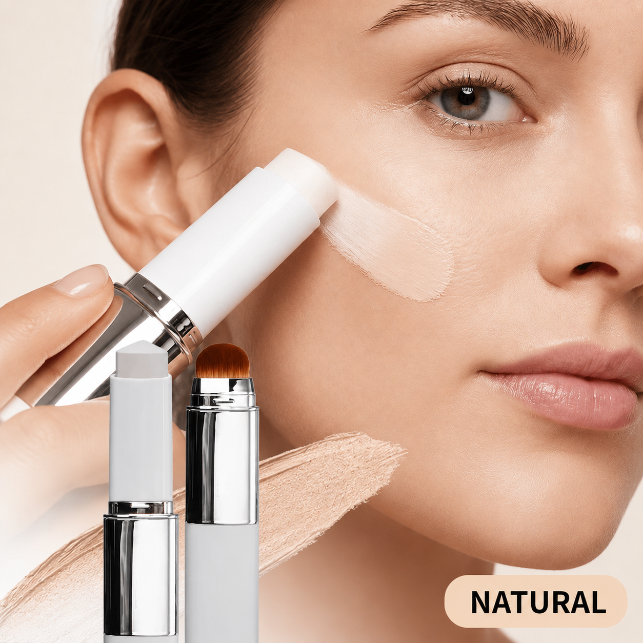 🎉BUY 1 GET 1 FREE🎉Color-Changing Foundation Stick with Collagen Capsules - Dual-Ended with Detachable Brush