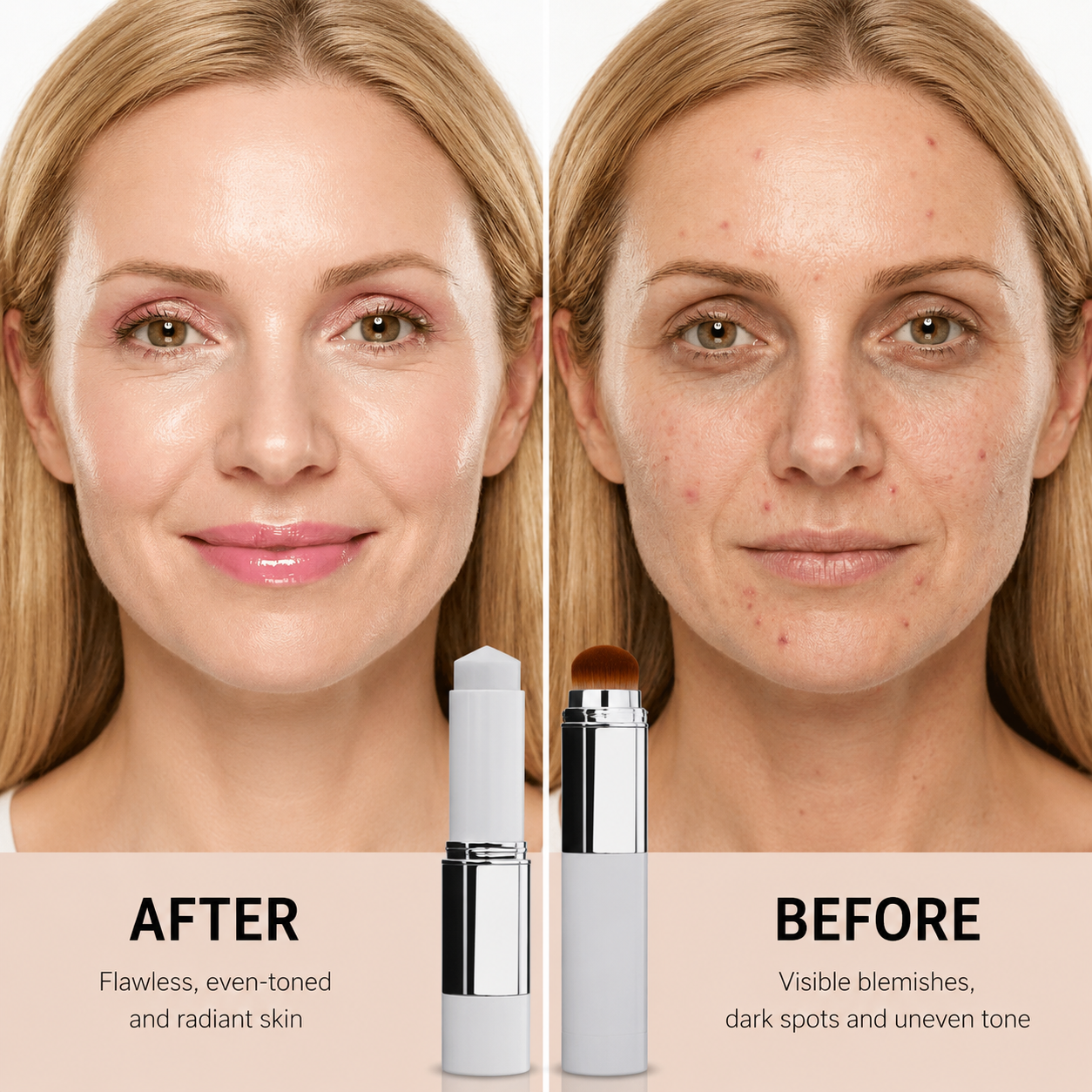 🎉BUY 1 GET 1 FREE🎉Color-Changing Foundation Stick with Collagen Capsules - Dual-Ended with Detachable Brush
