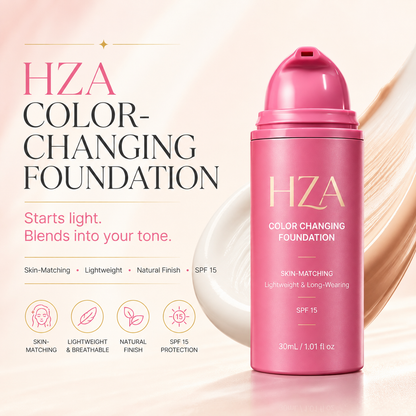 HZA Color-Changing Foundation – Adaptive Skin-Matching Lightweight Foundation