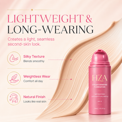 HZA Color-Changing Foundation – Adaptive Skin-Matching Lightweight Foundation