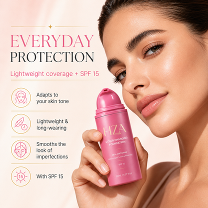 HZA Color-Changing Foundation – Adaptive Skin-Matching Lightweight Foundation