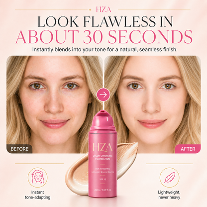 HZA Color-Changing Foundation – Adaptive Skin-Matching Lightweight Foundation