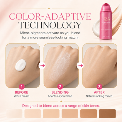 HZA Color-Changing Foundation – Adaptive Skin-Matching Lightweight Foundation