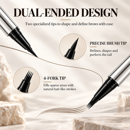 4-Prong Dual-Ended Eyebrow Pen