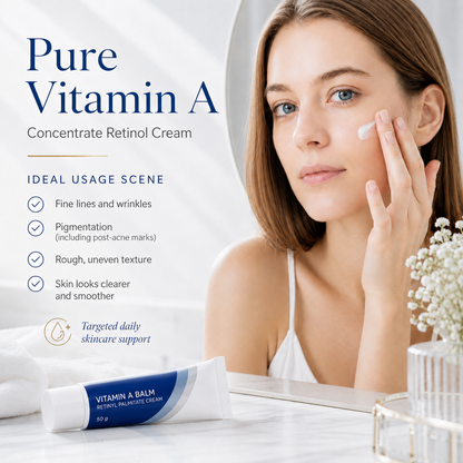 Vitamin A Balm 50g – Retinyl Palmitate Cream for Smoother, Firmer-Looking & Hydrated Skin