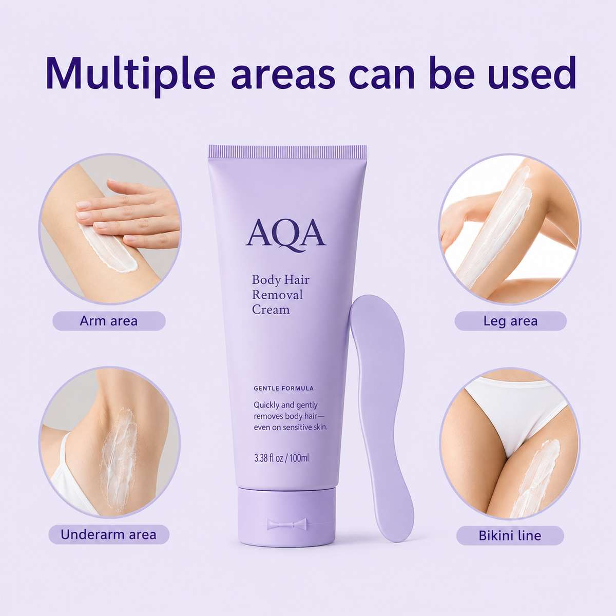 Body & Bikini Hair Removal Cream – Gentle for Sensitive Skin, For Men & Women